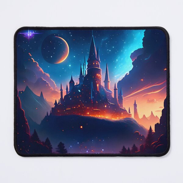 Item preview, Enchanted castle under a starry forest sky designed and sold by byaz3.