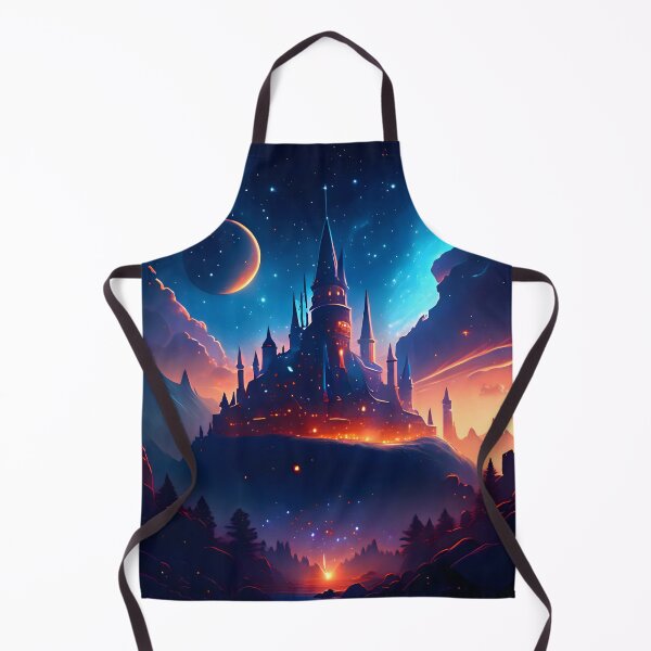 Item preview, Enchanted castle under a starry forest sky designed and sold by byaz3.