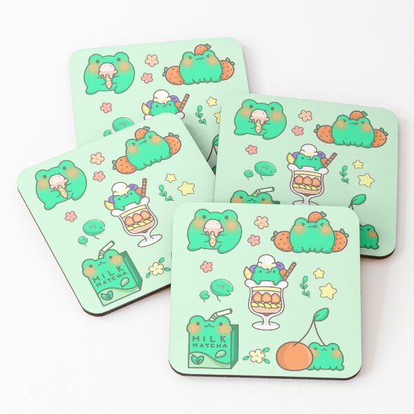 Item preview, Cute kawaii green frogs designed and sold by Kink Collective.