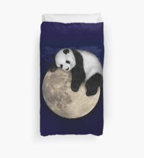 Sleeping on the moon Duvet Cover