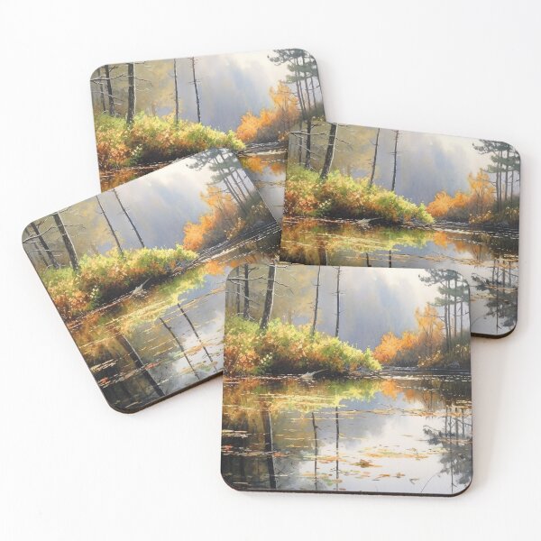 Item preview, Morning mood at the lake in the style of a watercolor designed and sold by Pflugart.