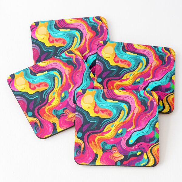 Item preview, Bold color-clash pattern - swirls and waves designed and sold by miss-keysmash.