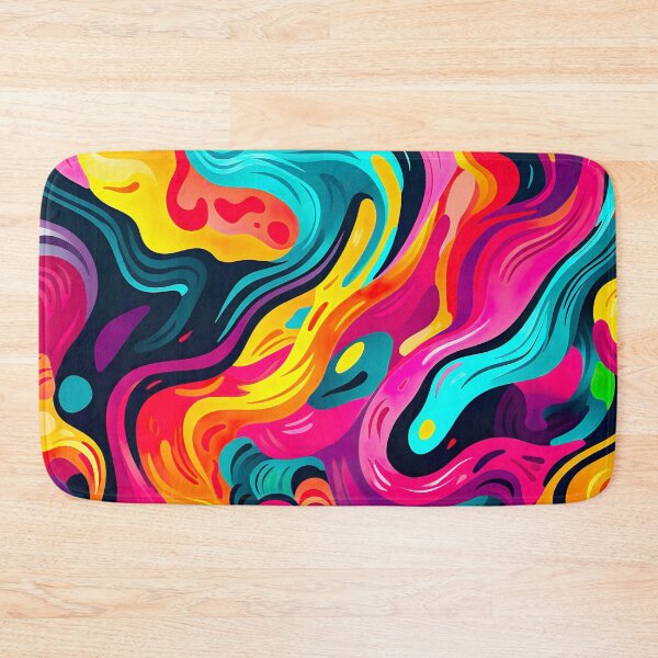 Item preview, Bold color-clash pattern - swirls and waves designed and sold by miss-keysmash.