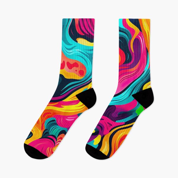 Item preview, Bold color-clash pattern - swirls and waves designed and sold by miss-keysmash.
