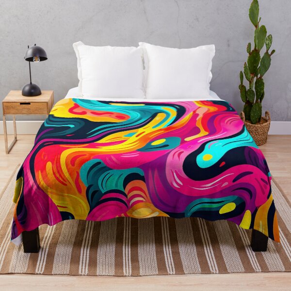 Item preview, Bold color-clash pattern - swirls and waves designed and sold by miss-keysmash.