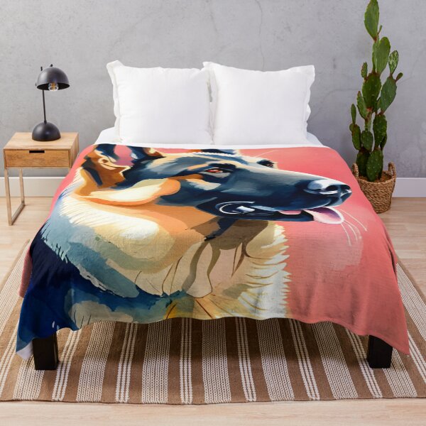Item preview, German Shepherd Gouache Portrait designed and sold by Ameiva-Apparel.
