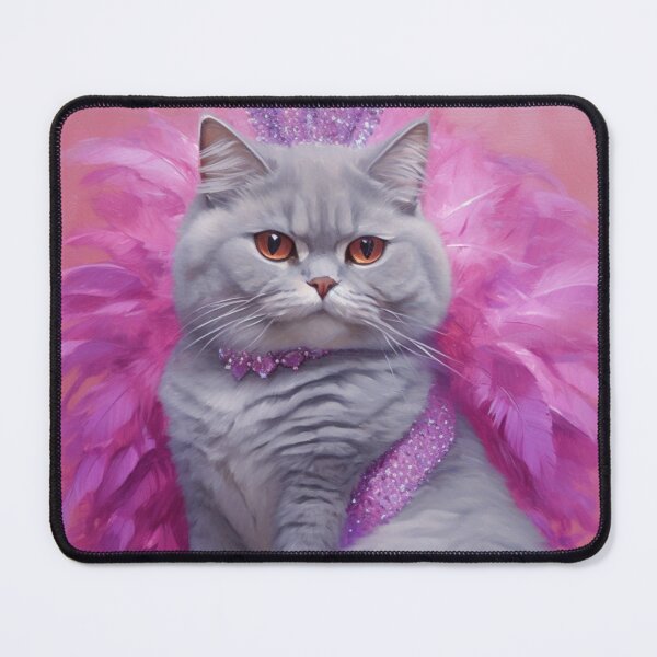 Item preview, British Shorthair On Pink Background designed and sold by Nocturne  Paws.