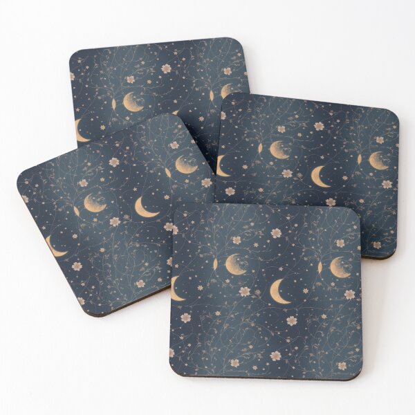 Item preview, Celestial and Botanical Seamless Pattern 08: Botanic Starry Night designed and sold by Floral Fiesta Designs.