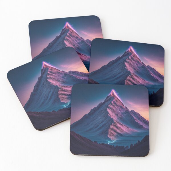 Item preview, A Jagged Peak with a View of the Surrounding Mountains, Ai Generated Art designed and sold by AiGens.