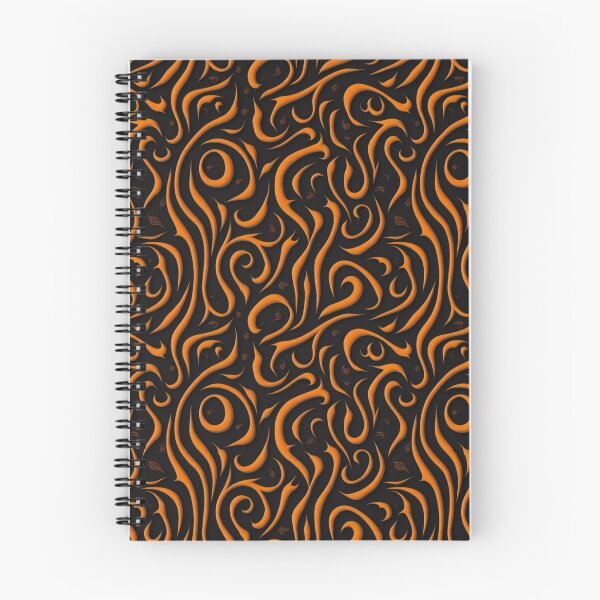 Item preview, Repeating Swirl Pattern in saffron color designed and sold by kiyaansh16.