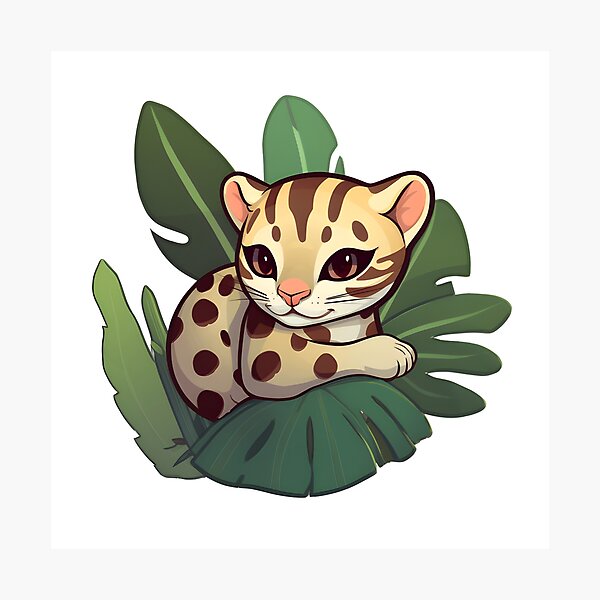 Item preview, Cute Ocelot designed and sold by SilverSpell.