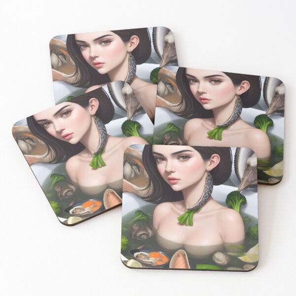 Item preview, Nautical Gastronomy - Seafood kind of Girl ( Surrealism Edit ) designed and sold by WULFLAND ARTS.