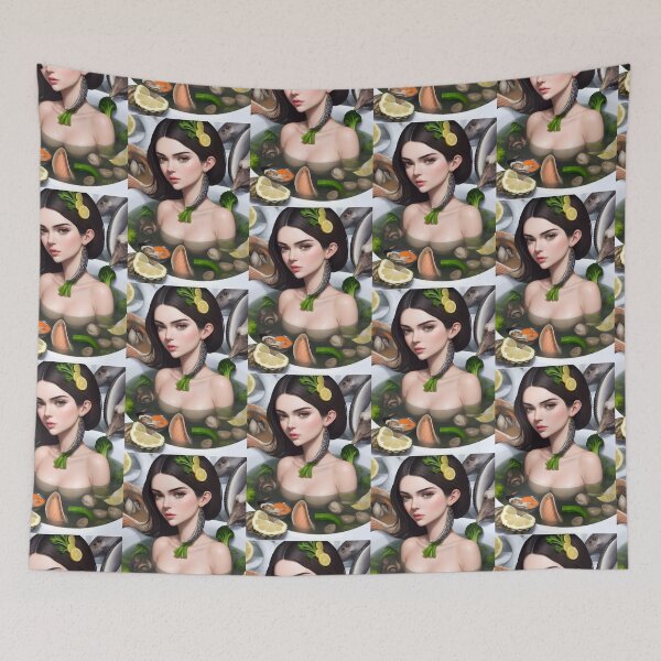 Item preview, Nautical Gastronomy - Seafood kind of Girl ( Surrealism Edit ) designed and sold by WULFLAND ARTS.