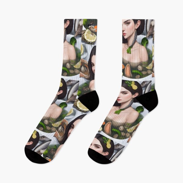 Item preview, Nautical Gastronomy - Seafood kind of Girl ( Surrealism Edit ) designed and sold by WULFLAND ARTS.
