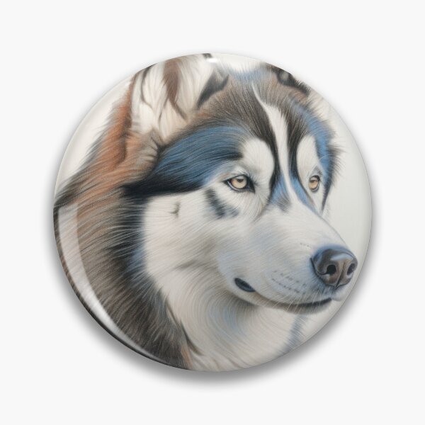 Item preview, Mesmerizing Colored Pencil Siberian Husky Artwork designed and sold by printmeartfully.