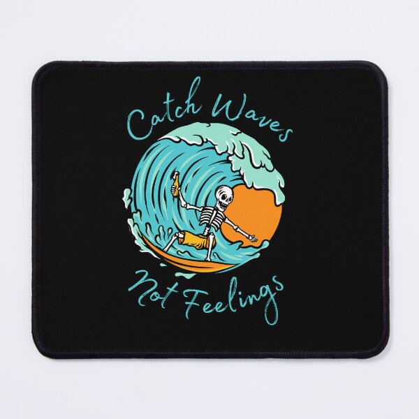 Item preview, Catch Waves Not Feelings - Skeleton Surfing Graphic designed and sold by DigitalByEb.