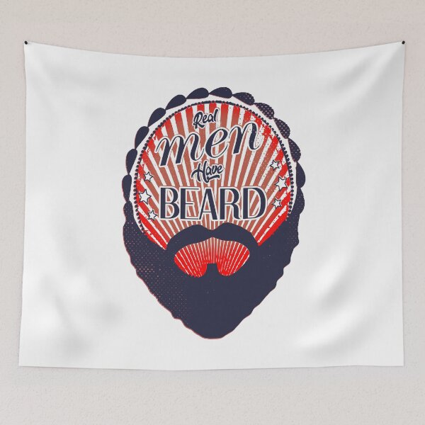 Item preview, Real Men Have Beard Original American Flag Type designed and sold by Travis Scotti.