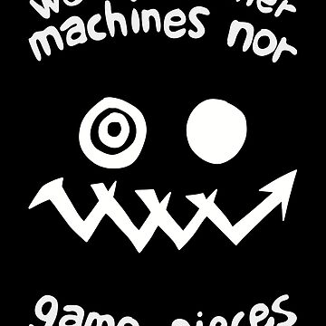 "Maru Hoodie White Back Logo Design we are neither machines nor game