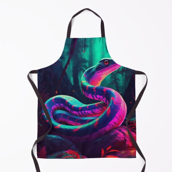 Item preview, Neon Jungle Serpent - Dramatic King Cobra Digital Painting designed and sold by OdysseyArtworks.