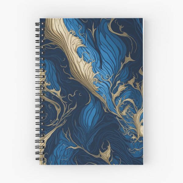 Item preview, Seamless Pattern Blue & Gold Ocean waves designed and sold by CASUALURBAN.