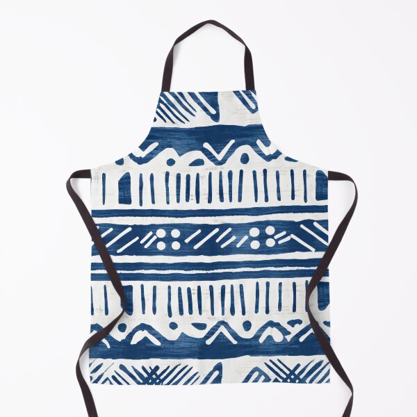 Item preview, Boho Coastal Indigo Blue and White Pattern designed and sold by trajeado14.