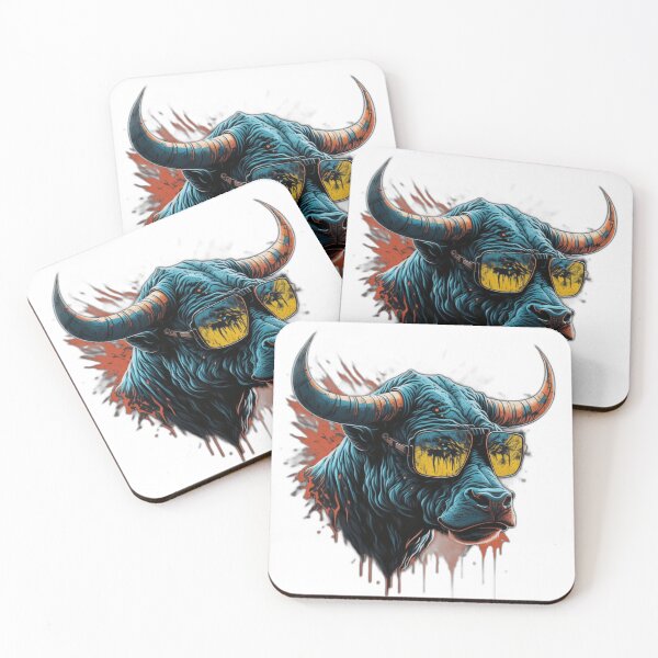 Item preview, Bull with sunglass designed and sold by stickerbuddy01.