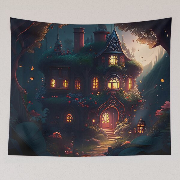 Item preview, The dreamy fairytale house in the magical fairytale forest designed and sold by byaz3.