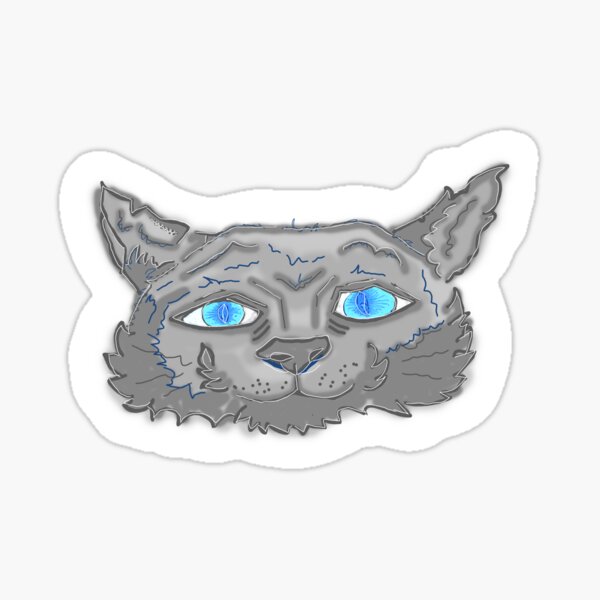 Earl Greyish gray Tom cat cute and silly Sticker