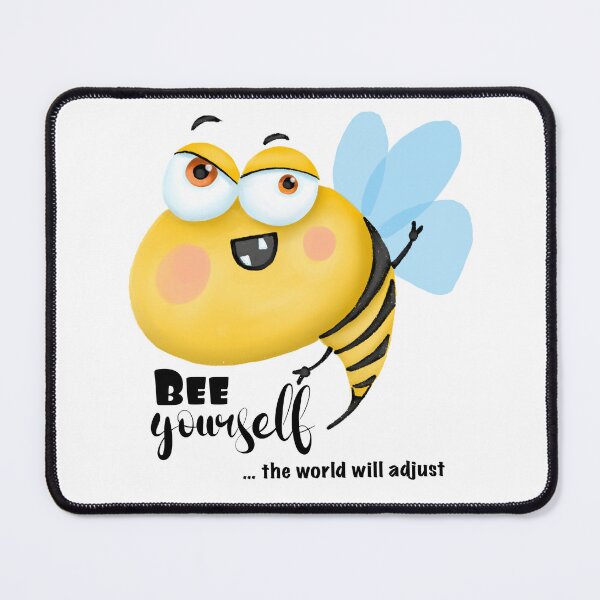 Item preview, Bee yourself- cute bee humor - funny bee cartoon puns designed and sold by JyayasiDesigns.