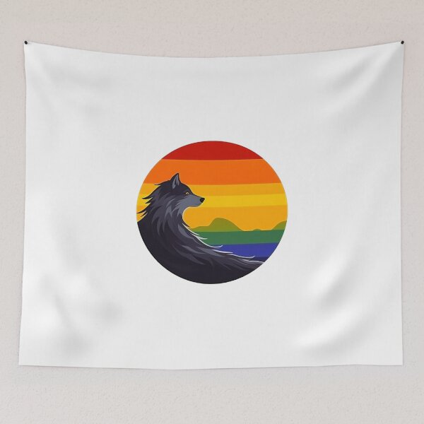 Item preview, Rainbow Wolf Personality Logo designed and sold by BangBangYuBing.
