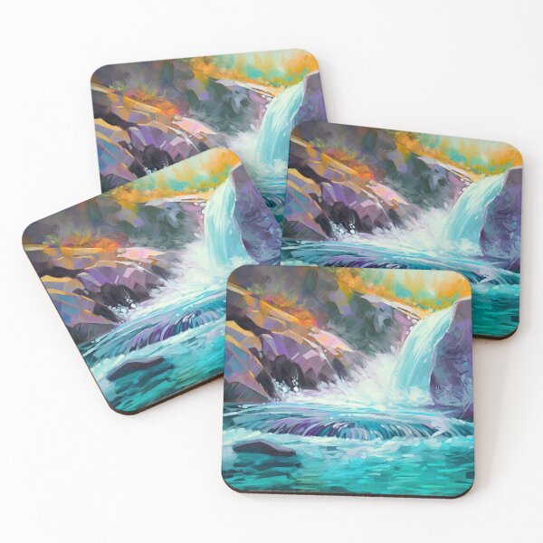 Item preview, Cascading falls on the river 6 designed and sold by Red Witch Art.