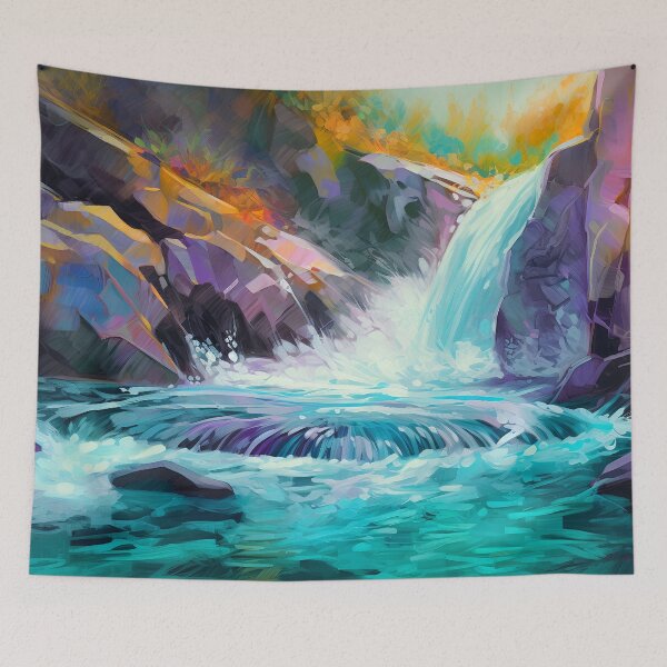 Item preview, Cascading falls on the river 6 designed and sold by Red Witch Art.