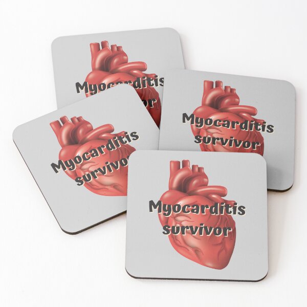 Item preview, Myocarditis survivor red heart for myocarditis awareness cardiomyopathy sucks designed and sold by Lady-Frost.