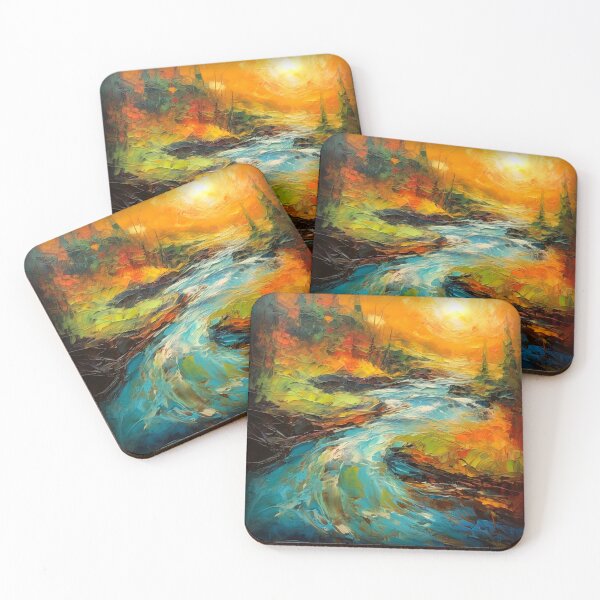 Item preview, Cascading falls on the river 7 designed and sold by Red Witch Art.