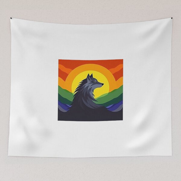Item preview, Rainbow Fox Personality Logo designed and sold by BangBangYuBing.