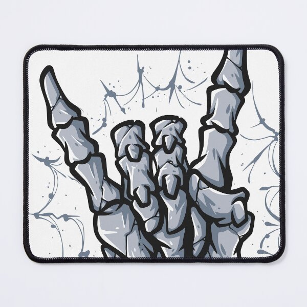 Item preview, metal sign skeleton hand rock gesture designed and sold by SceneryStudio.