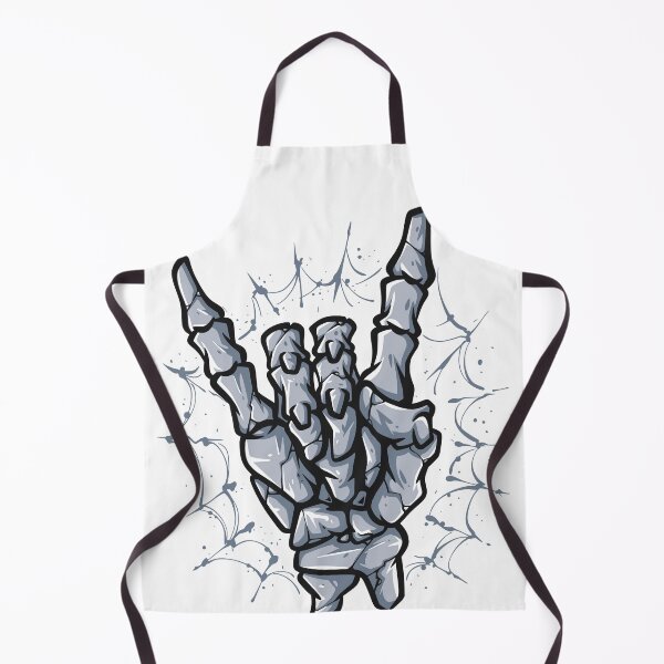 Item preview, metal sign skeleton hand rock gesture designed and sold by SceneryStudio.