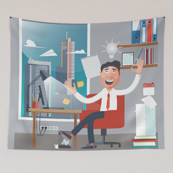 Item preview, Businessman at Work. Man had an Idea. White Collar in Office. Successful Businessman.  designed and sold by ivector.