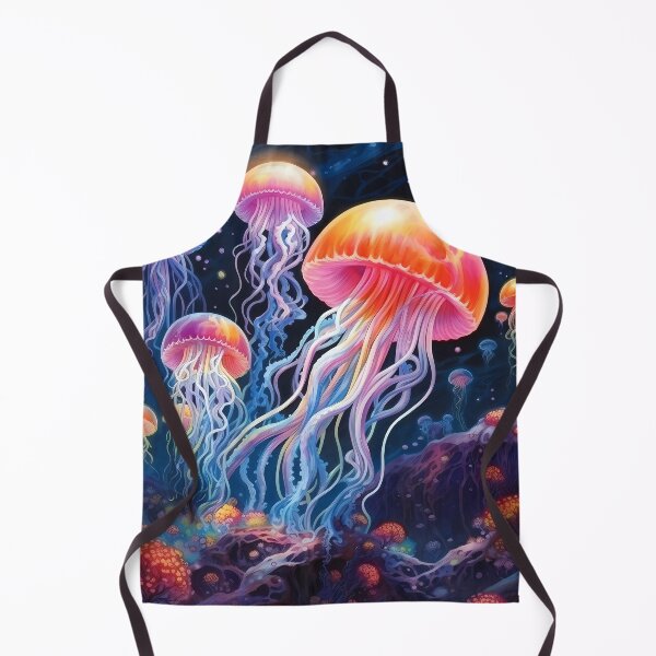 Item preview, a group of colorful jellyfish with long white and pink tentacles designed and sold by Carmillai.