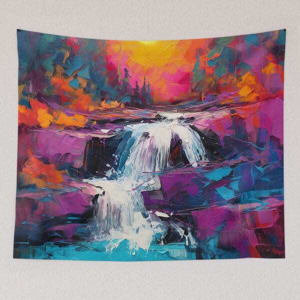 Item preview, Cascading falls on the river 8 designed and sold by Red Witch Art.