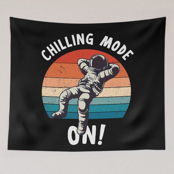 Item preview, Astronaut Chilling mode in Space - Galaxy - Planets - Moon - Stars designed and sold by Uplife-MyStore.