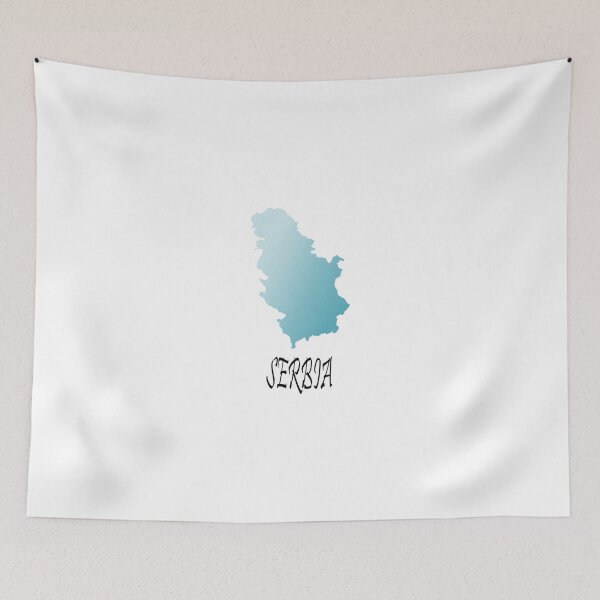 Aperçu de l'œuvre Serbia Country Silhouette créée et vendue par CalRay.