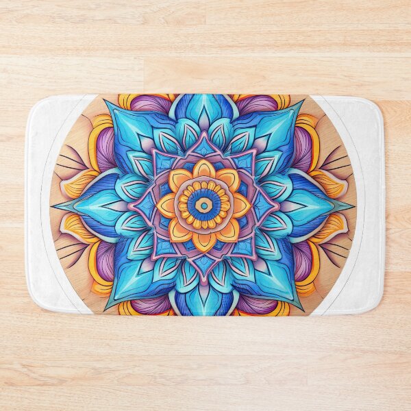 Item preview, Blue flower painted with paints designed and sold by abmkf.