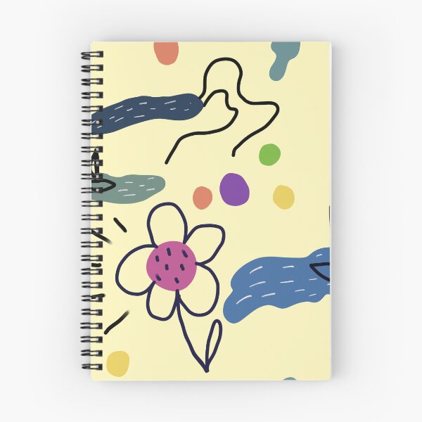 Item preview, Flower sea scribble cute abstract yellow pattern designed and sold by Yana Mustafina | Boho Soulful Designs.