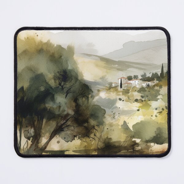 Artikelvorschau, Olive Mountainscape Canvas Print entworfen und verkauft von artbybodhi.