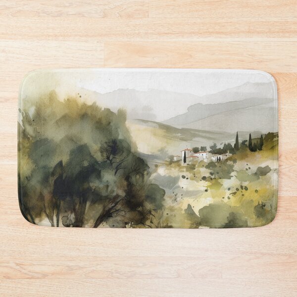 Item preview, Olive Mountainscape Canvas Print designed and sold by artbybodhi.