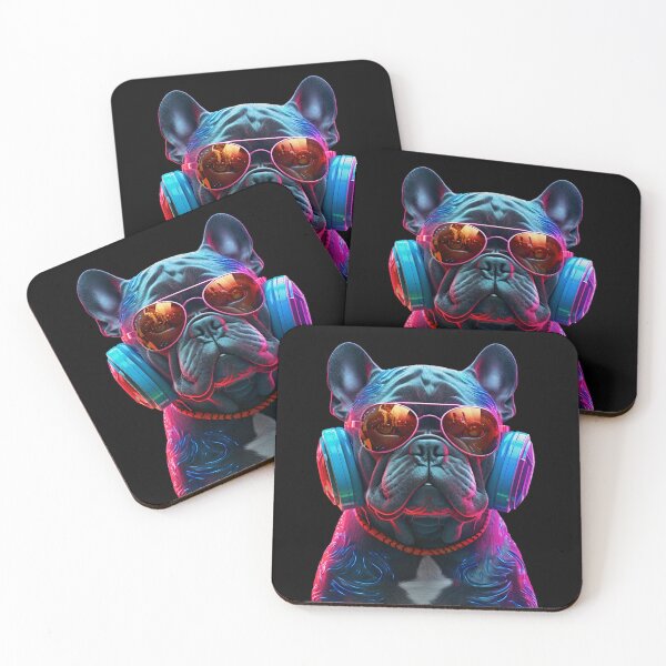 Item preview, DJ Dog Wearing Headphones Logo | Dog Wearing Sunglasses designed and sold by CoolHippoQuotes.