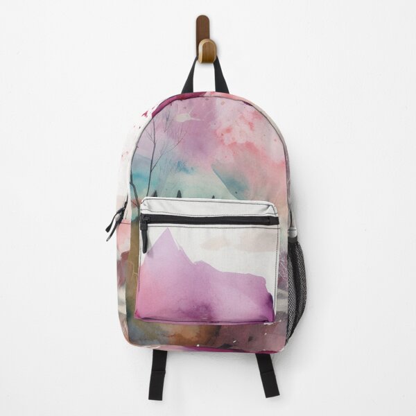 Item preview, Pink Mountainscape Canvas Print designed and sold by artbybodhi.