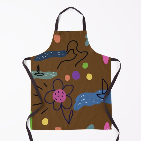Item preview, Flower sea scribble cute abstract brown pattern designed and sold by Yana Mustafina | Boho Soulful Designs.