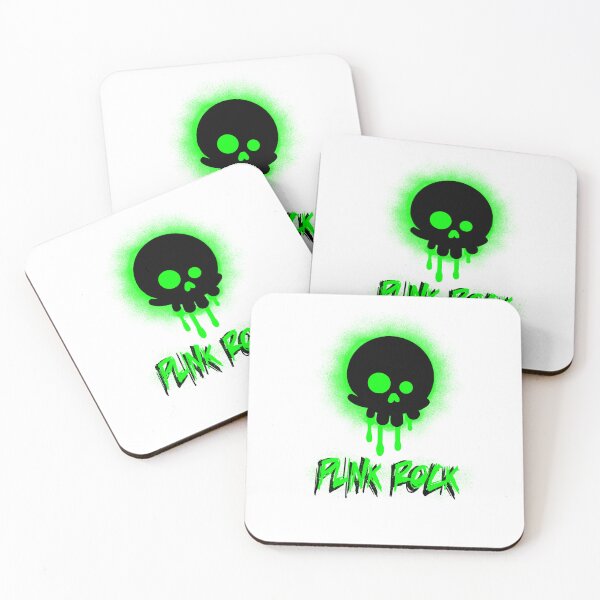Item preview, Green Punk Rock Skull designed and sold by BrainFever.